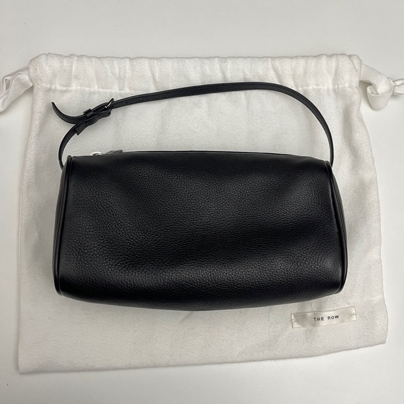 THE ROW Black 90s Zip leather Shoulder Bag Mini handbag Bag w/dust bag - Picture 2 of 16